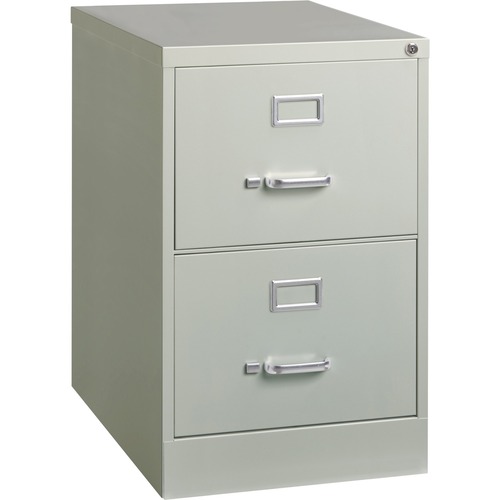File, Vertical, 2 Drawer, 26.5", Legal, Gray