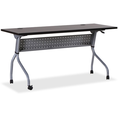 Training Table, 60" x 23-1/2" x 29-1/2", Espresso/Silver