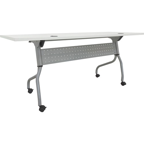 Table, Train, Flip, 72 X 24, White/Silver