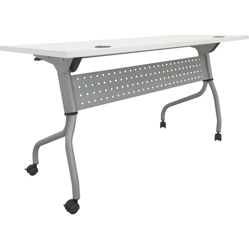 Table, Training, Flip, 60x24, White/Silver