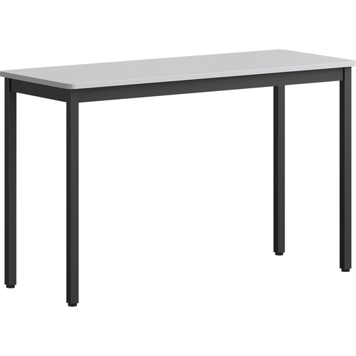 Utility Table, Melamine/Steel, 47.24"x17.72"x29.53", Black/Gray