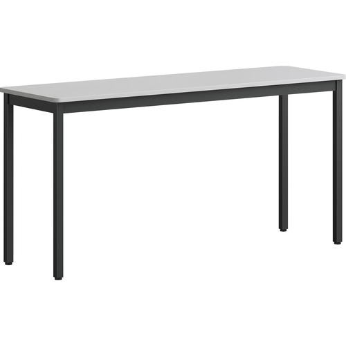Utility Table, Melamine/Steel, 59.06" x 17.72" x 29.53", Black/Gray