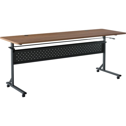 Table, Flip/Nesting, with Modesty Panel, 72" x 24" x 29-1/2", Walnut
