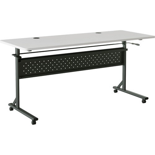 Table, Flip/Nesting, With Modesty Panel, 60"x24"x29-1/2", Gray