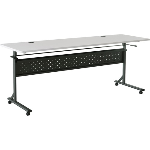Table, Flip/Nesting, With Modesty Panel, 72"x24"x29-1/2", Gray