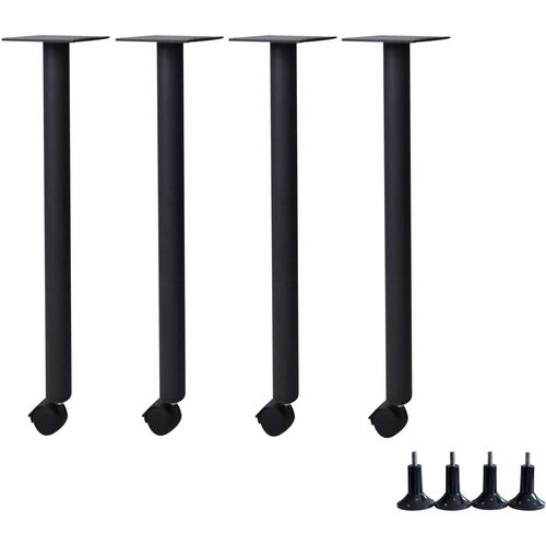Base, Training Table, Post, With Caster, Black 4/ST