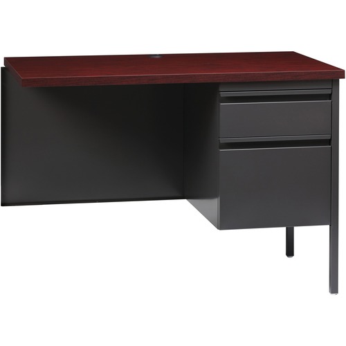 Return, Right-Pedestal, Steel, 42" x 24" x 29-1/2", Mahogany/CCL