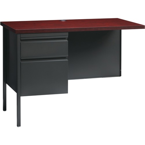 Return, Left-Pedestal, Steel, 42" x 24" x 29-1/2", Mahogany/CCL