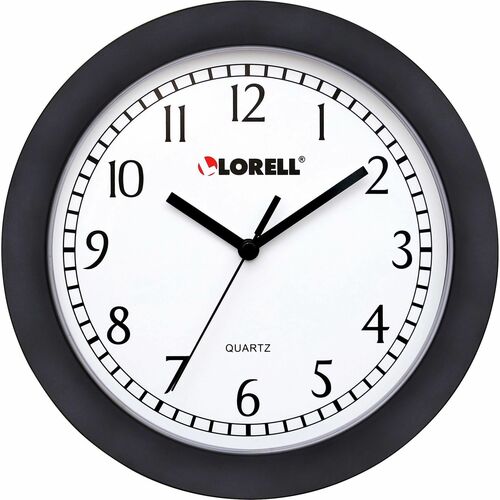 Clock, Wall, Profile, 9", Black