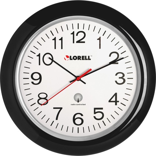 Clock, Wall, 13.25", Black