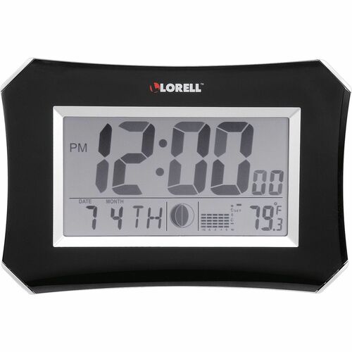 Clock, Wall/Alarm, LCD, 10"
