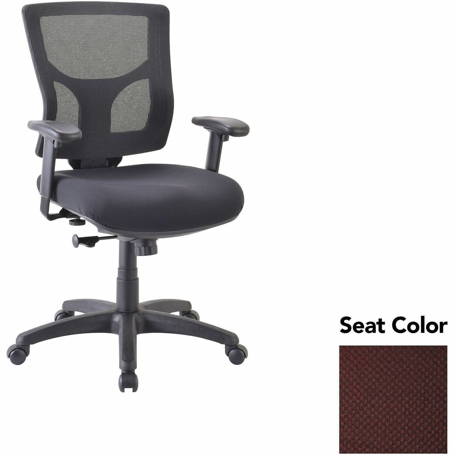 Chair, Mid, Swivel/Tilt, Burgundy