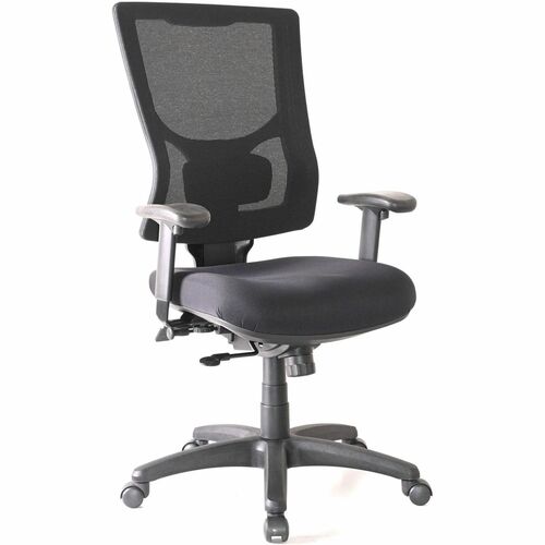 Hi-Back Chair, Mesh Back, 20-7/8"x20-1/2"x41-3/8"-44-7/8", Black