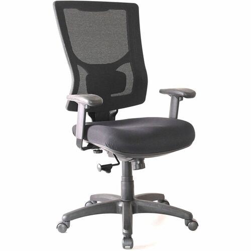 Hi-Back Chair, Mesh Back, 20-7/8" x 20-1/2" x 40-1/2" - 44", Black
