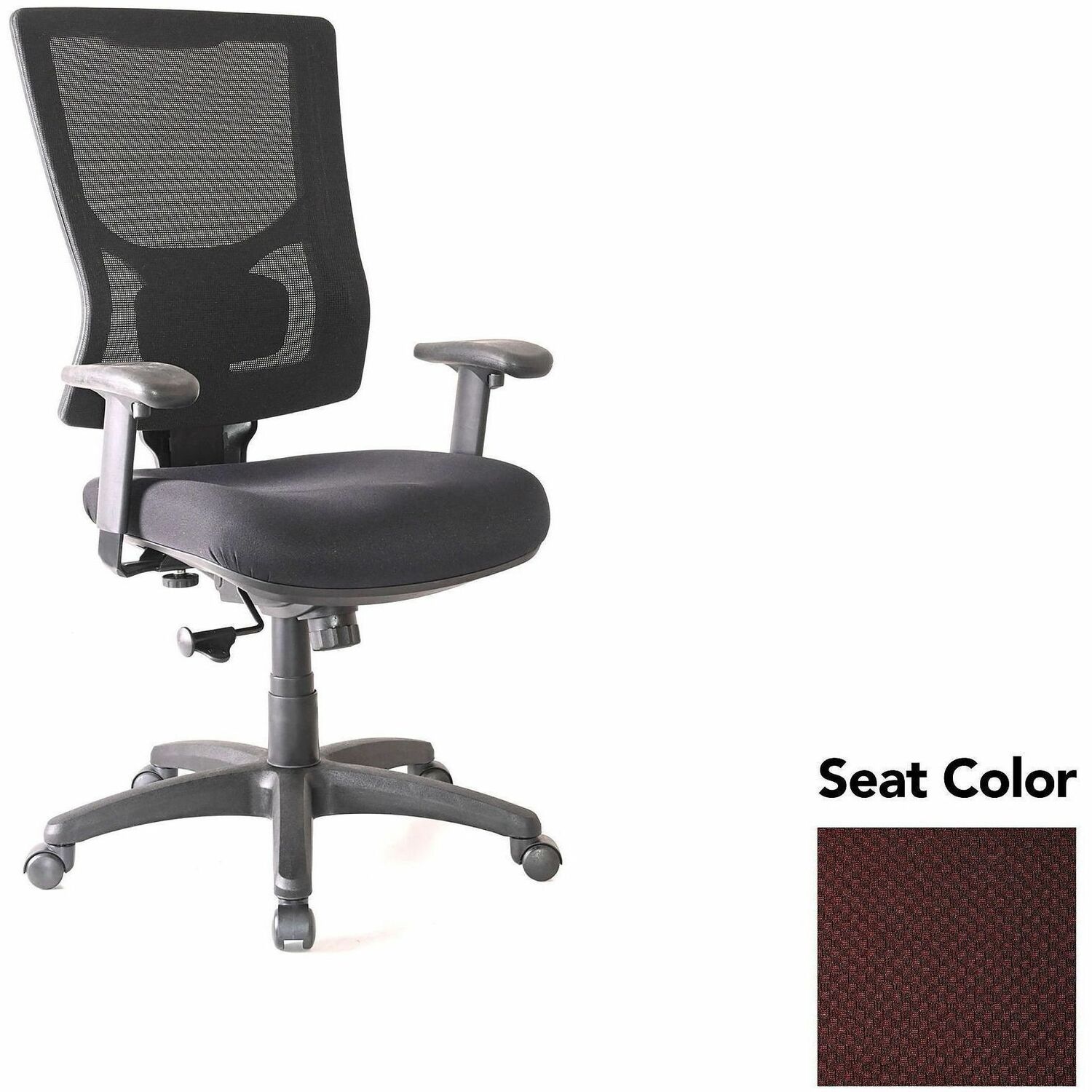 Chair, Hi, Swivel/Tilt, Burgundy