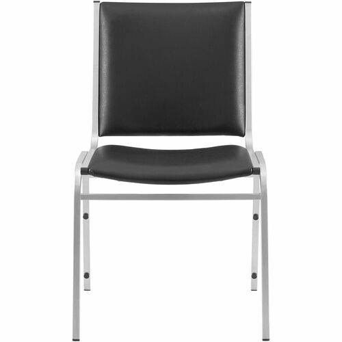 Chair, Stack, Vinyl, Armless, Black 4/CT