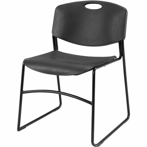 Stack Chairs, Heavy-Duty, 250 lb Cap, 21-1/4" x 26-1/8" x 34", Black 4/CT