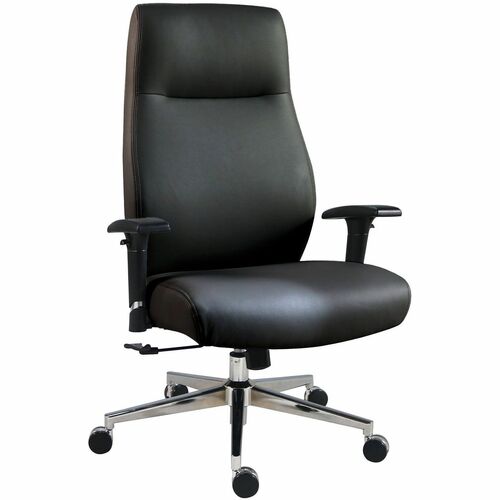 Chair, Highback, PU, Adjustable Arm, Black
