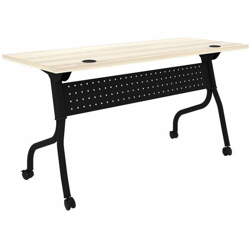 Table, Train, Flip, 60x24, Metal Edge/Black