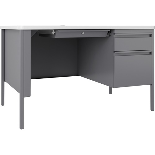Desk, Teachers, 30x48, Plastic Laminate/White