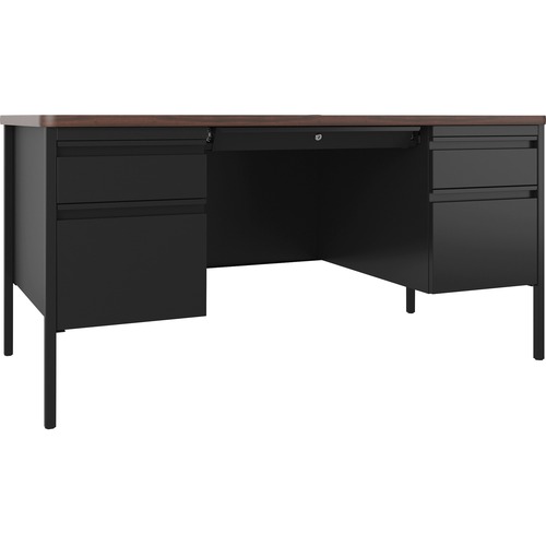 Desk, Teachers, 30 x 60, Black/Walnut