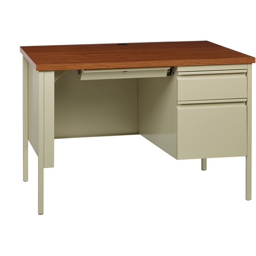 Desk, 24x45.5, Single, Part Over Oak