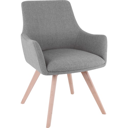 Chair, Guest, Upholstered, Wood Leg