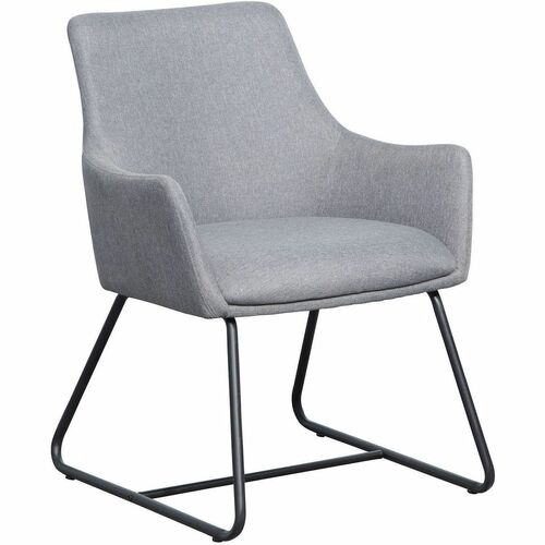 Guest Chair, Flannel Fabric, 25-1/8"x26-1/8"x33-1/2", Gray