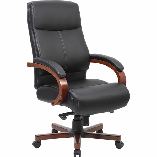 Chair, Executive, High Back, Black/Cyan