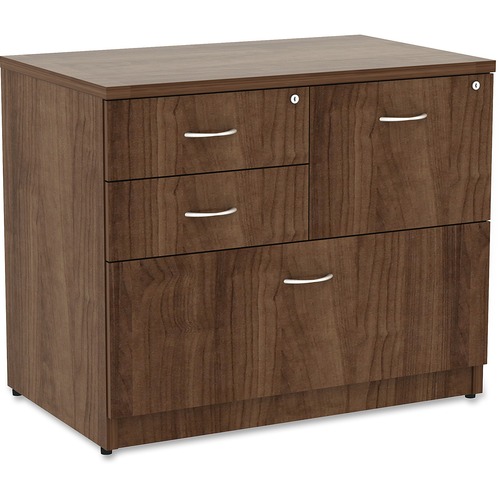 Lateral File, 3 Box/File, 35-1/2" x 22" x 29-1/2", Walnut