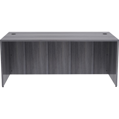 Desk Shell, Rectangular, 72" x 36" x 29-1/2", Weathered Charcoal