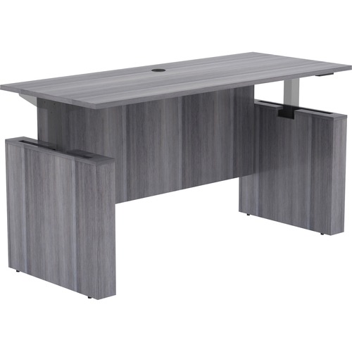 Sit-Stand Desk Shell, Essentials, 72" x 29" x 29"-49", Charcoal