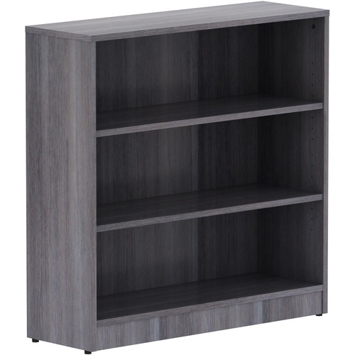Bookcase, 3-Shelf, 36x12x36, Wood Composite