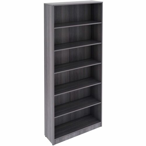 Bookcase, 6-Shelf, 36x12x84, Wood Composite