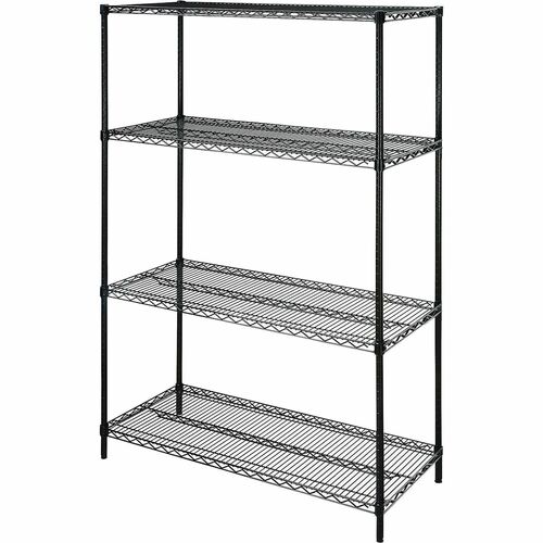 Rack, Wire, 4-Tier, 48x18, Black