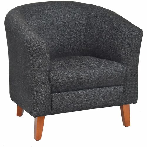 Chair, Club, Upholstered, Black