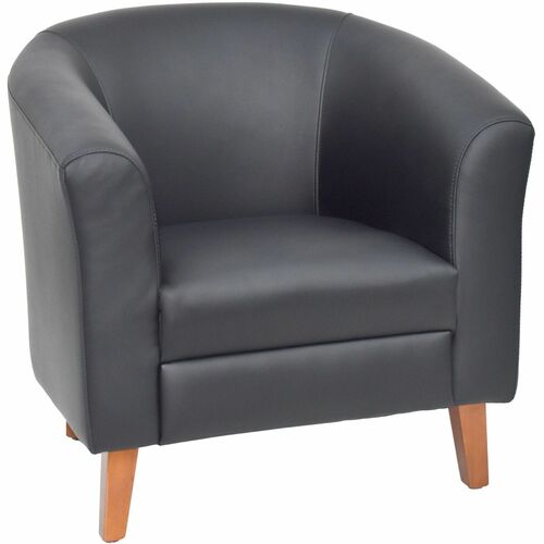 Chair, Club, Leather, Black