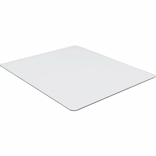 Chairmat, Tempered Glass, 44" W x 50" L x 1/4" H, Clear