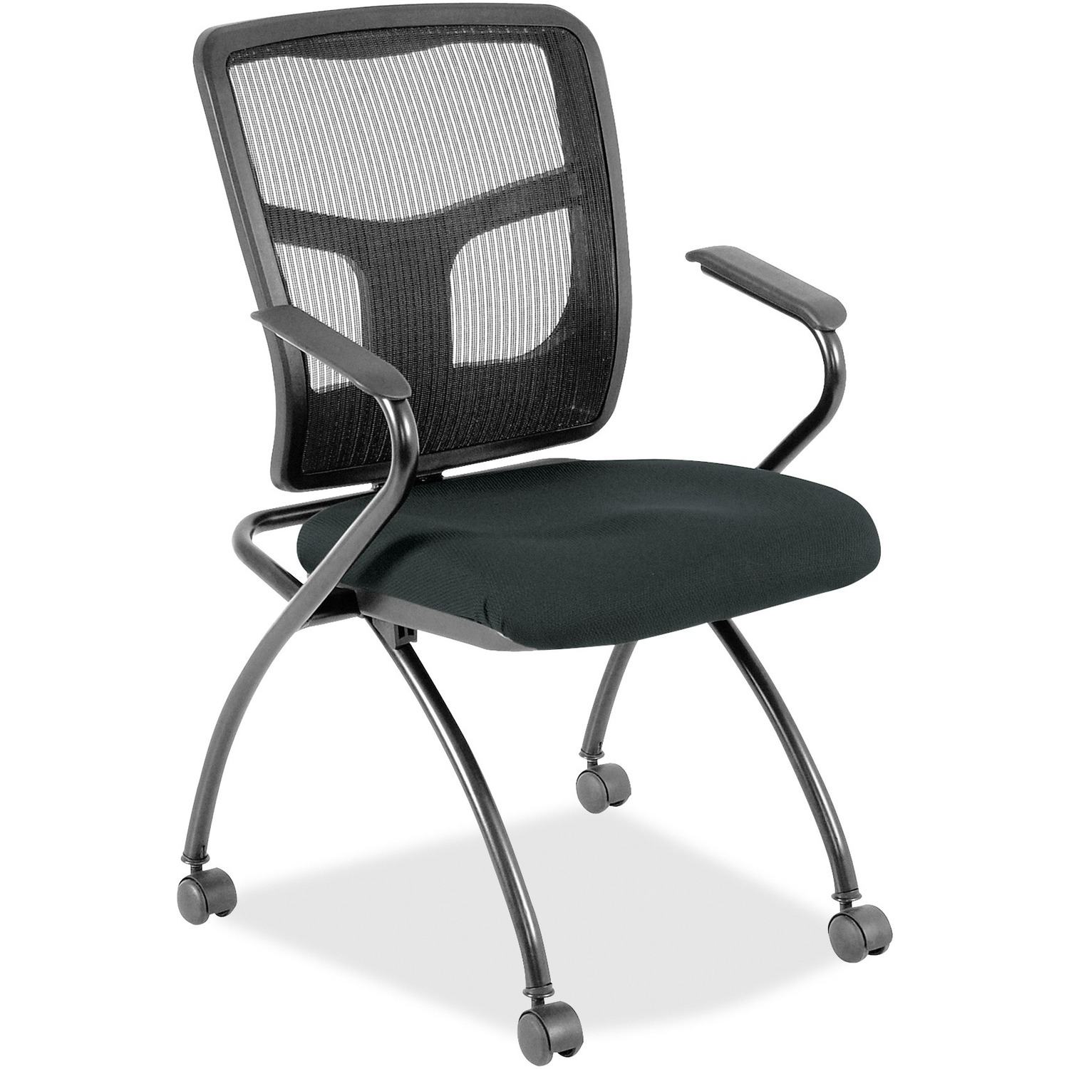 Guest Chair, With Arms, 24-3/8"x24"x37", Black 2/CT