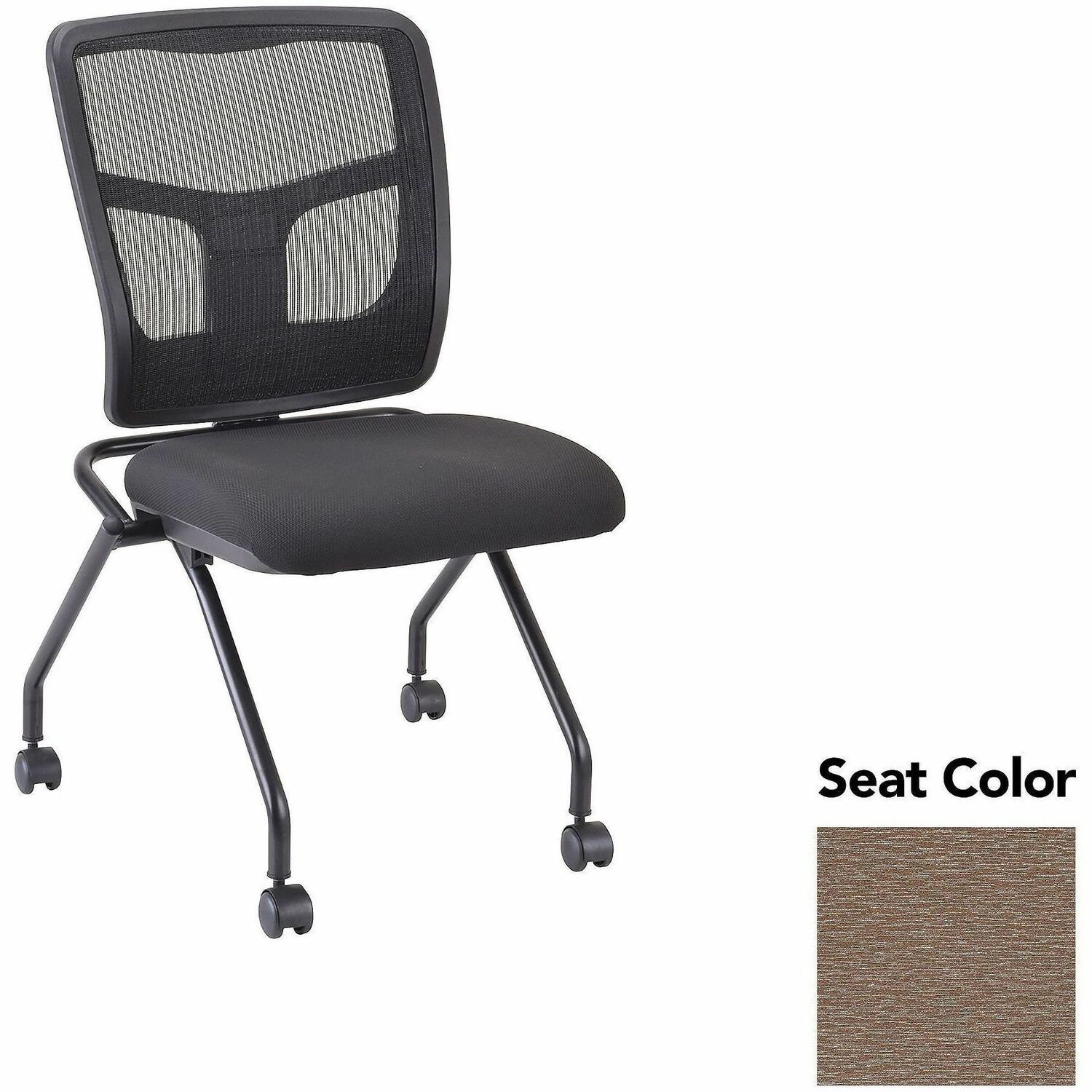 Guest Chair, Mesh Back, 24-2/3" x 24" x 37", Malted Seat/Black 2/CT