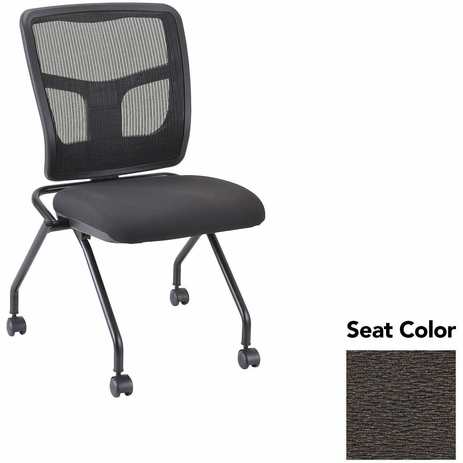 Guest Chair, Mesh Back, 24-2/3"x24"x37", Pepper/Black 2/CT