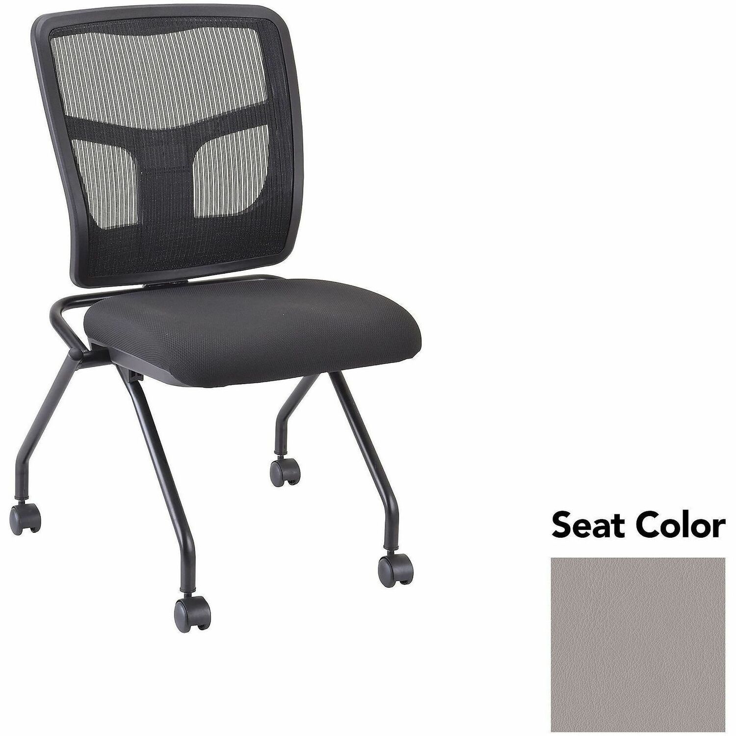 Guest Chair, Mesh Back, 24-2/3"x24"x37", Castillo Metal/Black 2/CT