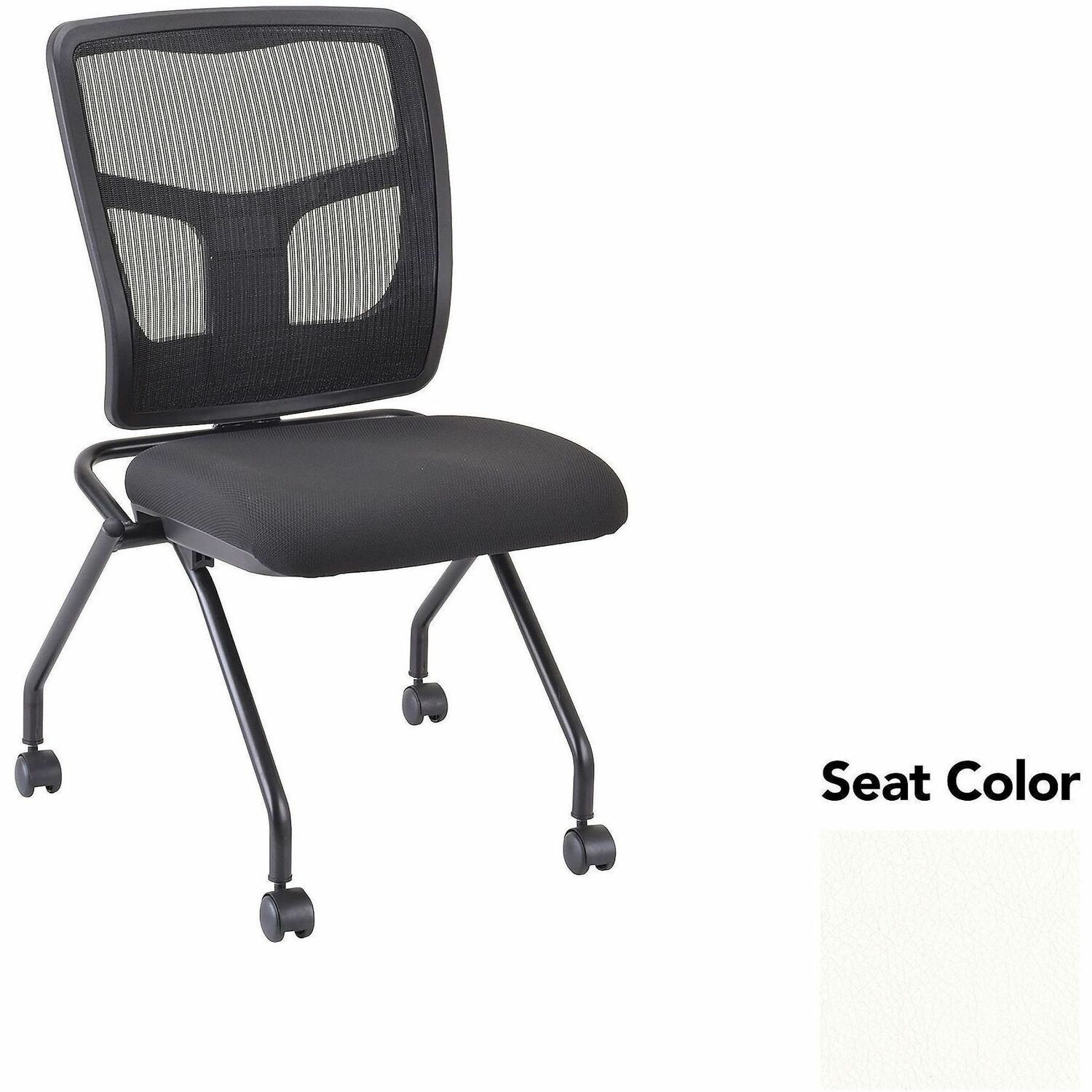 Guest Chair, Mesh Back, 24-2/3"x24"x37", Dillon Snow/Black 2/CT