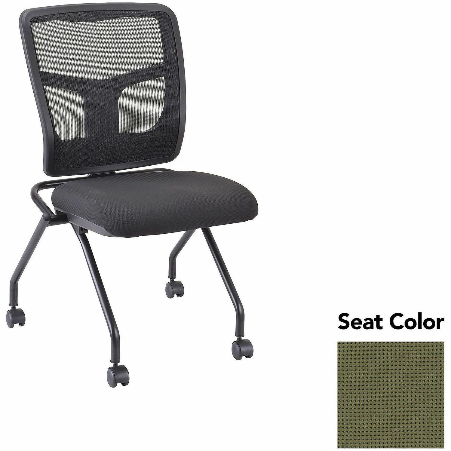 Guest Chair, Mesh Back, 24-2/3"x24"x37", Expo Leaf Seat/Black 2/CT