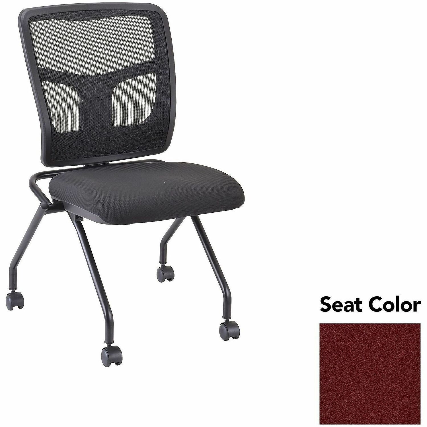 Guest Chair, Mesh Back, 24-2/3"x24"x37", Forte Port/Black 2/CT