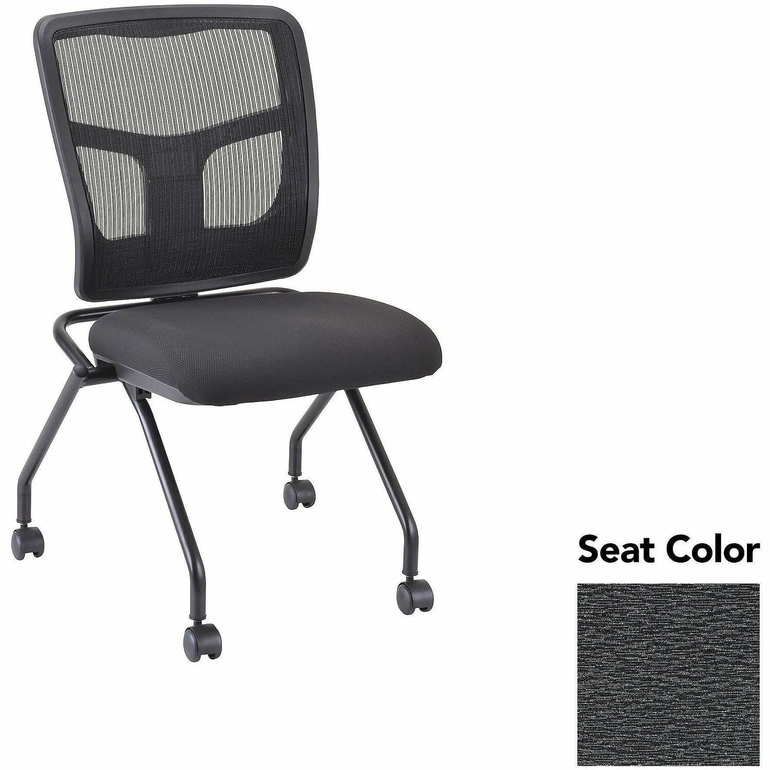 Guest Chair, Mesh Back, 24-2/3" x 24" x 37", Fuse Azurean/Black 2/CT