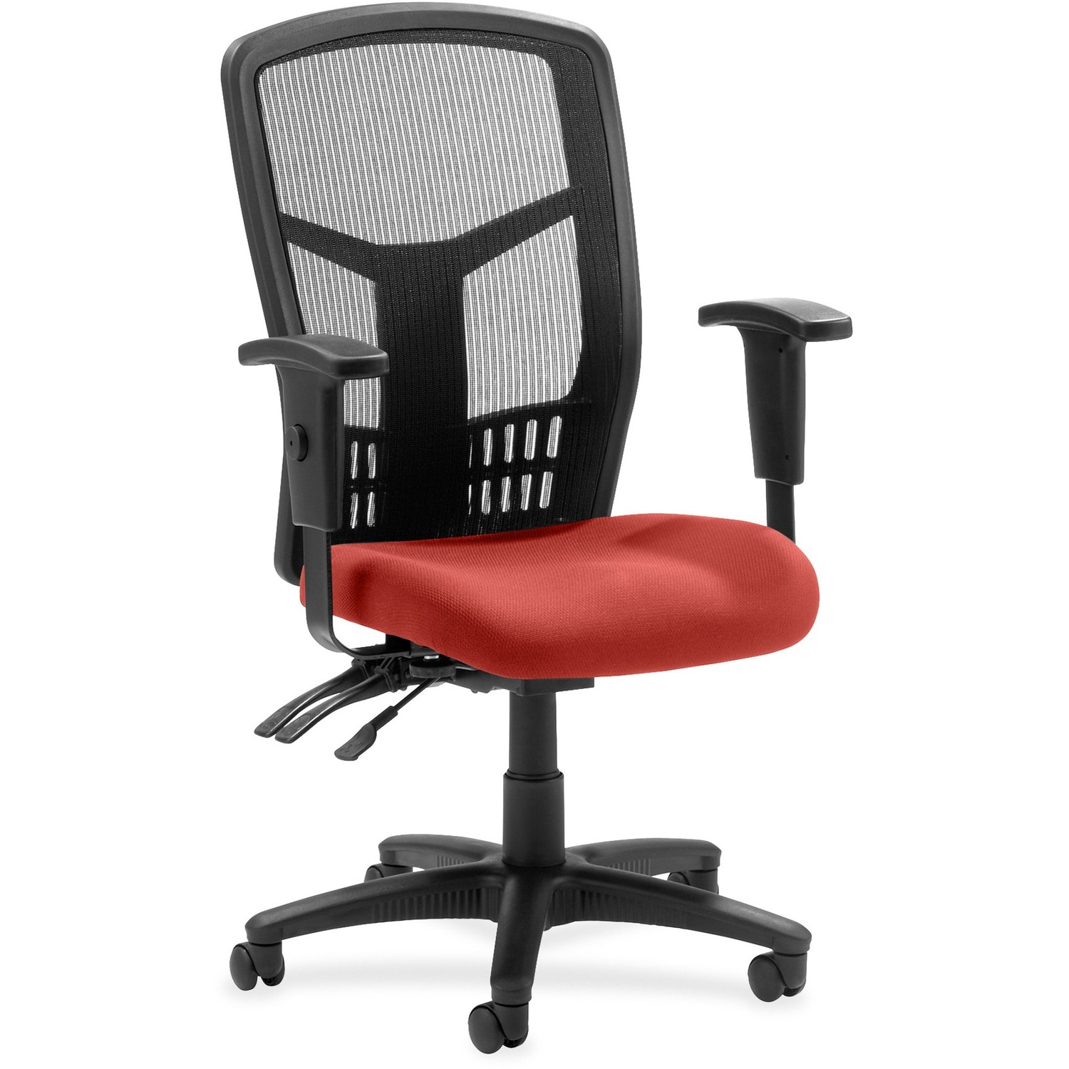 Hi-Back Chair, Vinyl Seat, 28-1/2" x 28-1/2" x 45", Red Rock