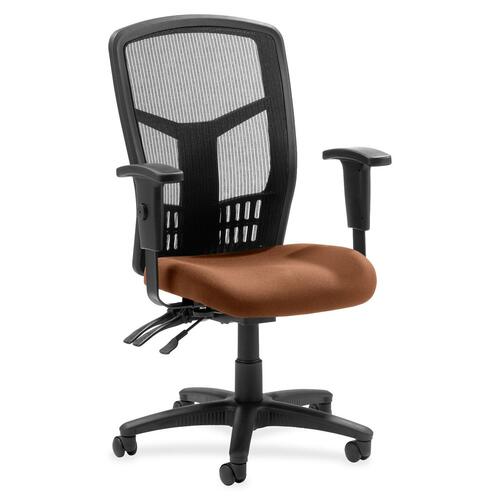 Hi-Back Chair, Vinyl Seat, 28-1/2" x 28-1/2" x 45", Nutmeg