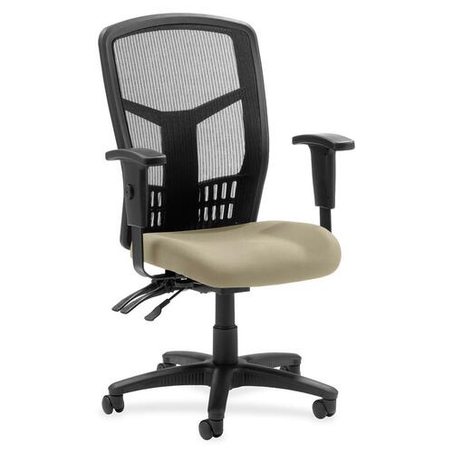 Hi-Back Chair, Fabric Seat, 28-1/2" x 28-1/2" x 45", Pumice