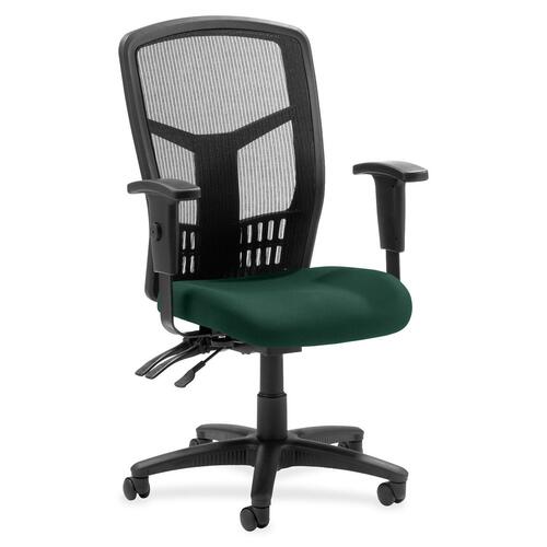 Hi-Back Chair, Fabric Seat, 28-1/2" x 28-1/2" x 45", Forest
